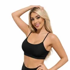 Kit Com 2 Tops Fitness Com Alcinha - Top COM BOJO  Topper para academia  Cropped Alça Fina
