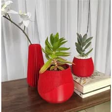 3 Vasos Decorativos Moderno Luxo Cachepot Para Planta Suculenta, Cacto e Plantas Pequenas Diversas