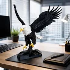 Águia Estatua Decoração Escritório Estante Rack Mesa Luxo