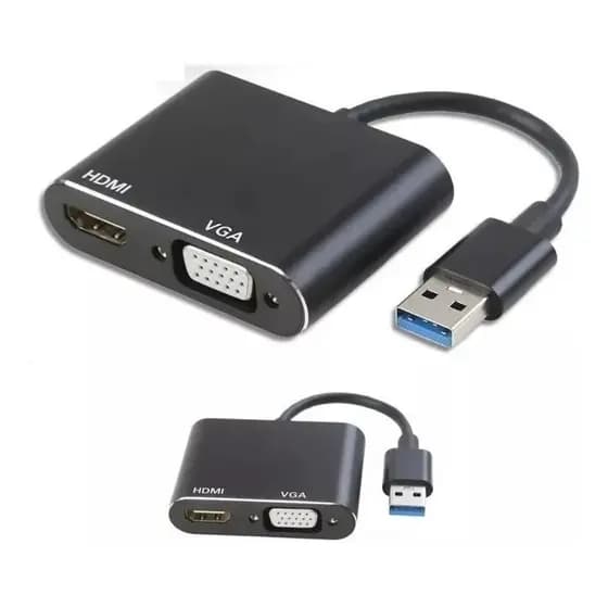 Adaptador Usb 3.0 Para Hdmi Vga Video 1080p - Windows 7 8 10