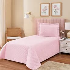 Kit Colcha Cobre-leito 2 Peças Solteiro Menina Promoção Colcha Menina Menino Protetor Colchão