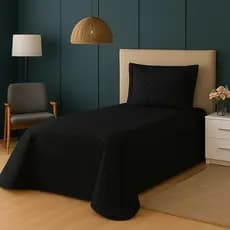 Kit Jogo De Cama Colcha Cobre-leito 2 Peças Menino/Menina Solteiro Preto Promoção