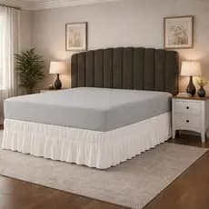 Saia 2 Elástico Box King Protetora Ajustável Barato Desconto Saia de Cama