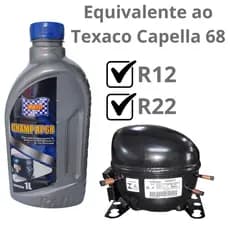 Oleo para Motor de Geladeira Oleo Iso 68 Compressores Refrigeração Tipo Capella 68 Raid