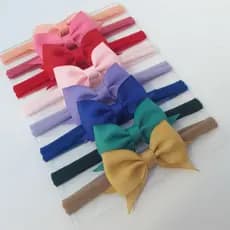 Faixa/Presilha de cabelo para bebê Laço Gravatinha com Pontas - Unidade