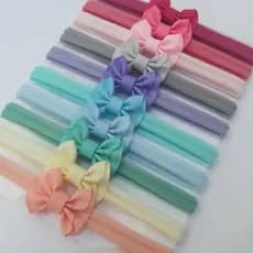Kit 10 Faixas/Tiaras de cabelo para bebê Laço Mini Lacinho Franzido