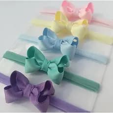 Kit 5 Faixas/Tiaras de cabelo para bebê Mini Lacinho Boutique