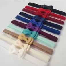 Kit 10 Faixas/Tiaras de cabelo para bebê Laço Mini Gravatinha Duplo