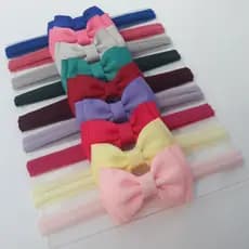 Faixa/Presilha de cabelo para bebê Laço Gravatinha Duplo - Unidade