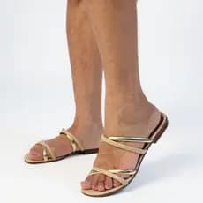Rasteirinha Feminina Estilo Minimalista Tiras Finas Dia a Dia Sandália Casual Elegante