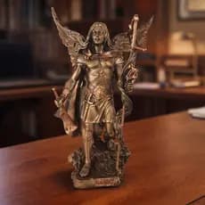 Estátua Arcanjo Gabriel em Resina Premium – Proteção, Fé e Decoração Religiosa