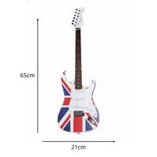 Placa Decorativa Guitarra Em Mdf Parede 65x21cm Enfeite Quarto Sala