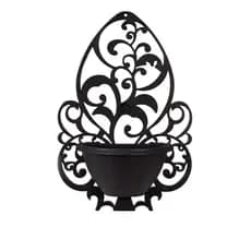 Arandelas com Vasos para Parede 450ml Plástico 16x8cm Decoração Interna Externa Jardim Vertical