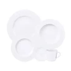 Jogo de Jantar ingrid branco Porcelana Decorada 20 Peças Tramontina aparelho de jantar