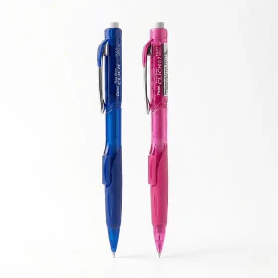 Lapiseira Escolar Pentel 0.7 mm Borracha Grande Twist Erase Click Corpo Transparente Para Estudantes Universitários