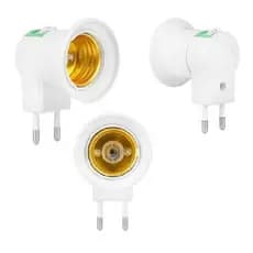 Adaptador Boquilha Bocal Tomada 90 Graus E27 Ligar Lâmpada
