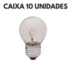 CAIXA 10 UNIDADES Lâmpada Incandescente para Geladeira e Micro Ondas e Fogao 127V 15W E27 Empalux