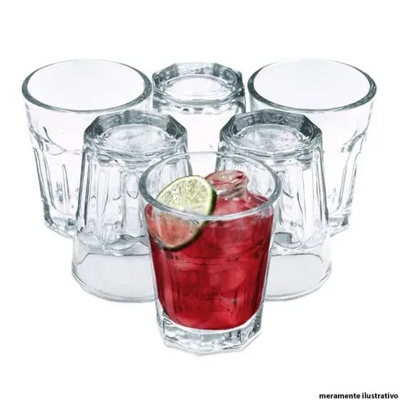 Kit Copo Shot Dose 45ml para Tequila Cachaça Whisky Vodka Licor