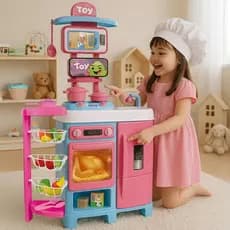 Mega Cozinha Infantil Completa 92cm C/ Acessórios Geladeira Forno Fruteira