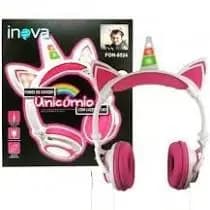 Fone de Ouvido Unicórnio com Leds
