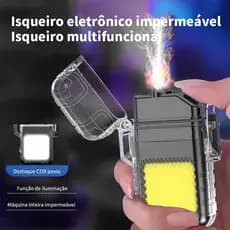 Isqueiro Elétrico Recarregável, USB,LED, Design Ergonomico e Leve