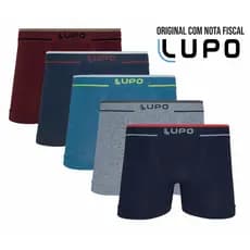 Cueca Lupo 733 Kit 5 Peças Boxer Microfibra Sem Costura