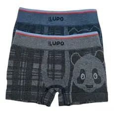 Kit 2 cuecas Lupo Boxer Infantil Sem costura Ref: 137