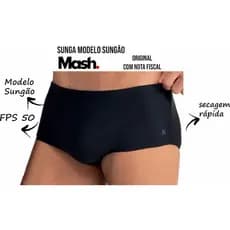Sungão Mash Sunga lisa com bordado praia piscina natação