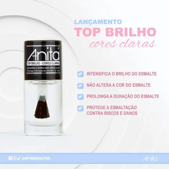Top Brilho cores claras Anita 1112