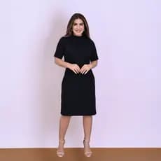 VESTIDO GOLA ALTA PREMIUM ALGODÃO