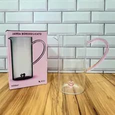 Jarra Coração Vidro Borossilicato 1350ml Mesa Posta Servir