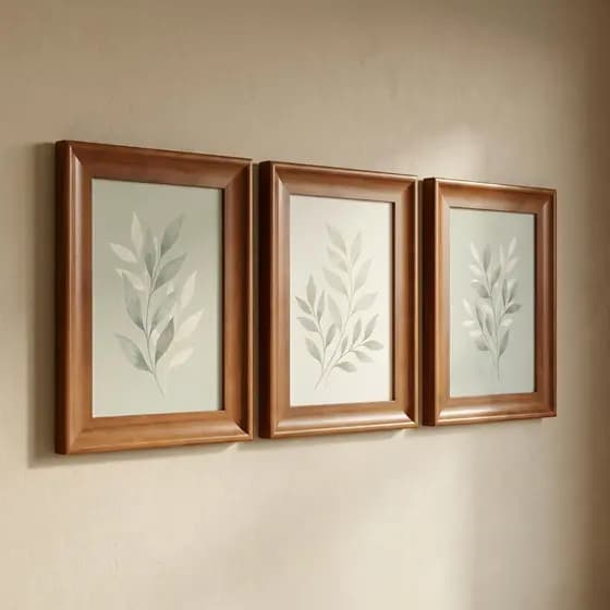 Kit de moldura de madeira com vidro - cor mel - 30x40