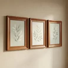 Kit de moldura de madeira com vidro - cor mel - 30x40