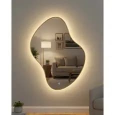 Espelho Orgânico Com Moldura -60x80cm - Led Quente Touch G3