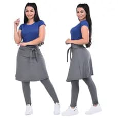 Calça Saia Fitness Moda Evangélica Com Faixa de Amarrar Look Evangélico Moda Gospel Moda Cristã