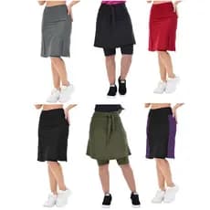 Saia Shorts Feminino Fitness Moda Evangelica Suplex Treinos