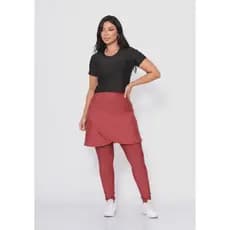 Calça Saia Moda Evangélica Fitness Modesta Exercícios Caminhadas Funcional