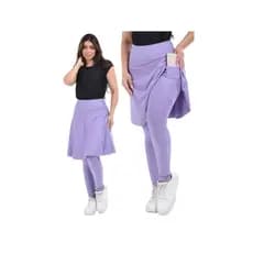 Conjunto Fitness Moda Evangelica Calça Saia C/Bolso Blusa Dry Fit Moda Modesta