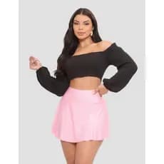 Saia Curta Feminina Suplex Moda Rodada Gode Balada