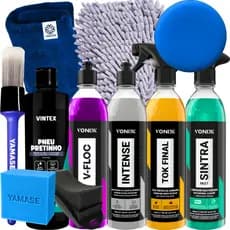 Kit Lavagem Completa Shampoo Cera Tok Final Intense Sintra Fast Pneu Pretinho Vonixx