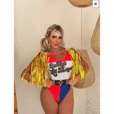 body maio estampas temáticas Carnaval Fantasia Festa Body maiô ELÁSTICO CARNAVAL Arlequina