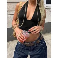 TOP TENDENCIA FRENTE ÚNICA COM DETALHE FRANZIDO CORES DO ANO