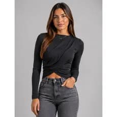 Blusa Feminina Manga Longa Básica Elegante Soltinha e Respirável