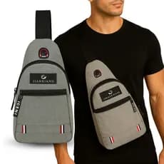 Bolsa Masculina Transversal Tiracolo Bolsa de Peito Impermeável Pochete de Peito Masculino