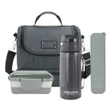 kit Bolsa Térmica Com Divisória Pote Marmita