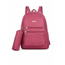 Mochila Feminina Trabalho Escolar Faculdade  Juvenil Com Estojo Impermeável
