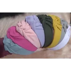 Tiara Nó Turbante Tecido Bengaline  Kit 10 Unidades Tendência das Blogueiras Lindas