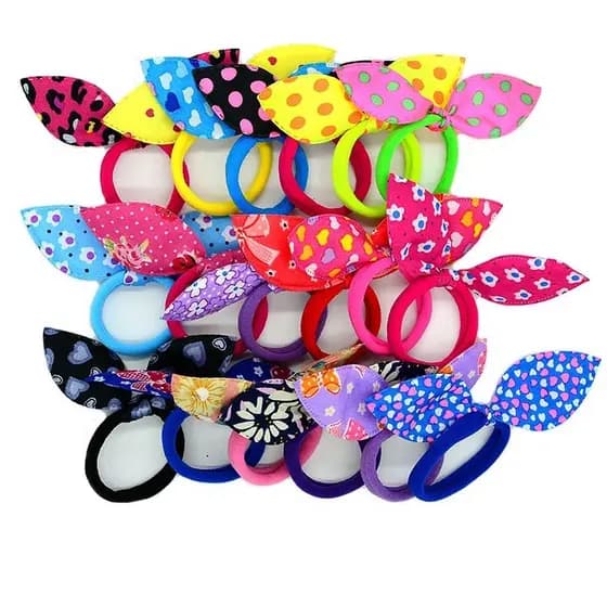 Kit Com 30 Xuxinhas / Schrunchies De Cabelos Infantil e Adulto Cores Sortidas Prendedor