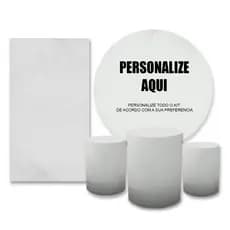 Kit Casadinho Painel + Trio Capa Cilindros Painel Personalizado Sua Imagem