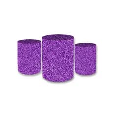 Trio Capa Cilindro Veste Fácil Temático Glitter Roxo Envio Imediato